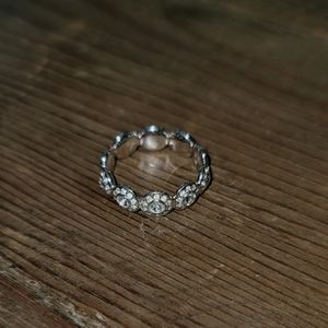 Swarovski all around White Rhodium Plated ring